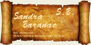 Sandra Baranac vizit kartica